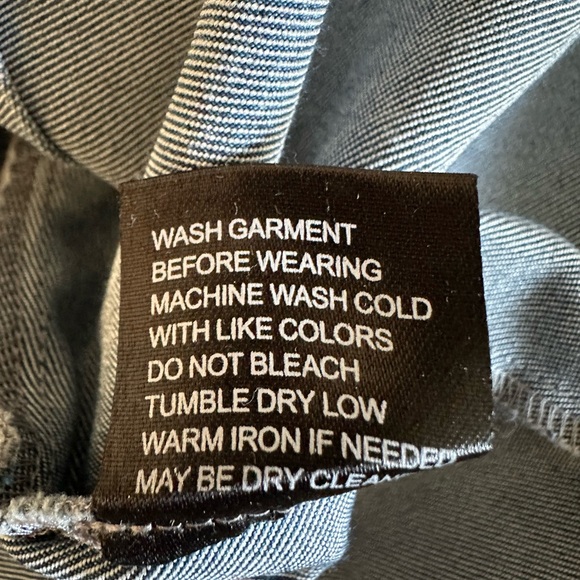 J. Peterman Heavyweight Blue Denim Western Button Down Shirt Size 10 - Picture 6 of 6